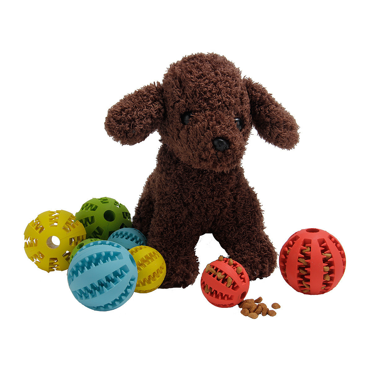New Watermelon Tooth Ball Pet Dog Toy Ball Bite-Resistant Tooth Cleaning Teether Ball Pet Rubber Ball Dog Toy Food Leakage