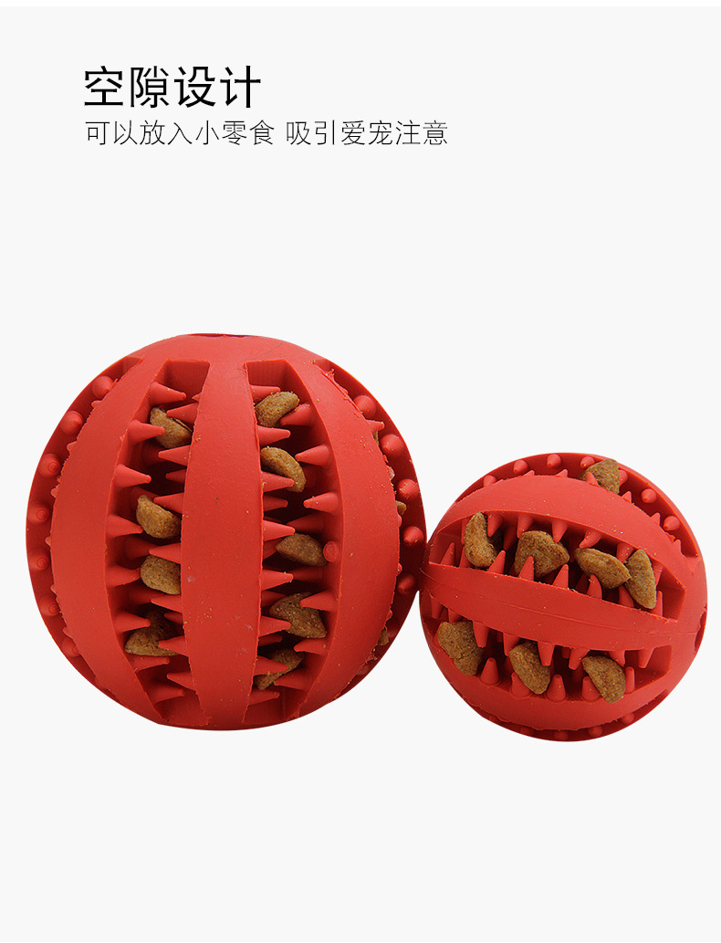New Watermelon Tooth Ball Pet Dog Toy Ball Bite-Resistant Tooth Cleaning Teether Ball Pet Rubber Ball Dog Toy Food Leakage