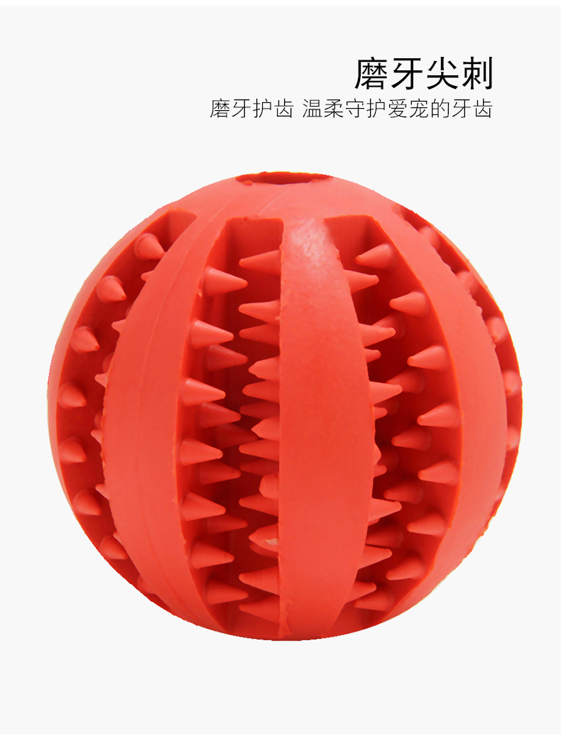 New Watermelon Tooth Ball Pet Dog Toy Ball Bite-Resistant Tooth Cleaning Teether Ball Pet Rubber Ball Dog Toy Food Leakage