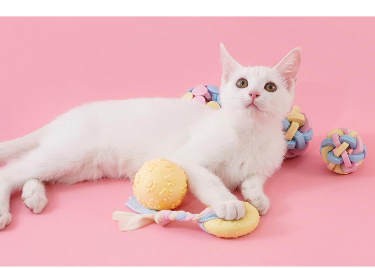 Amazon Hot TPR Pet Molar Toy Tooth Cleaning Dog Toy Ball Bite-Resistant Knot Toy Molar Rod