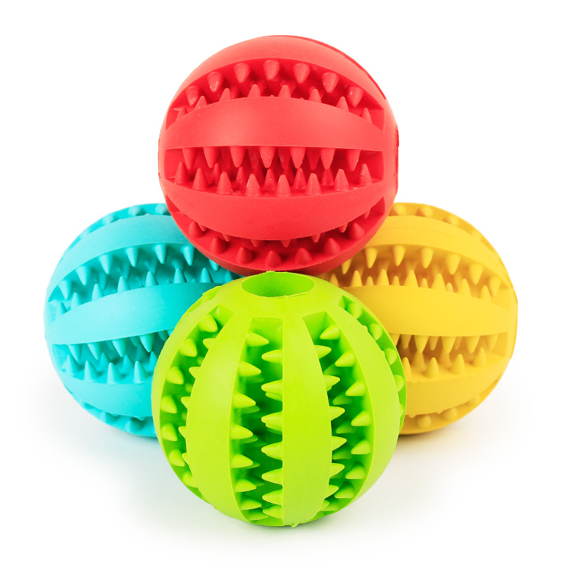 In Stock Wholesale New Bite Cross-Border Pet Toy Milk Flavor Rubber Watermelon Tooth Cleaning Pet Ball