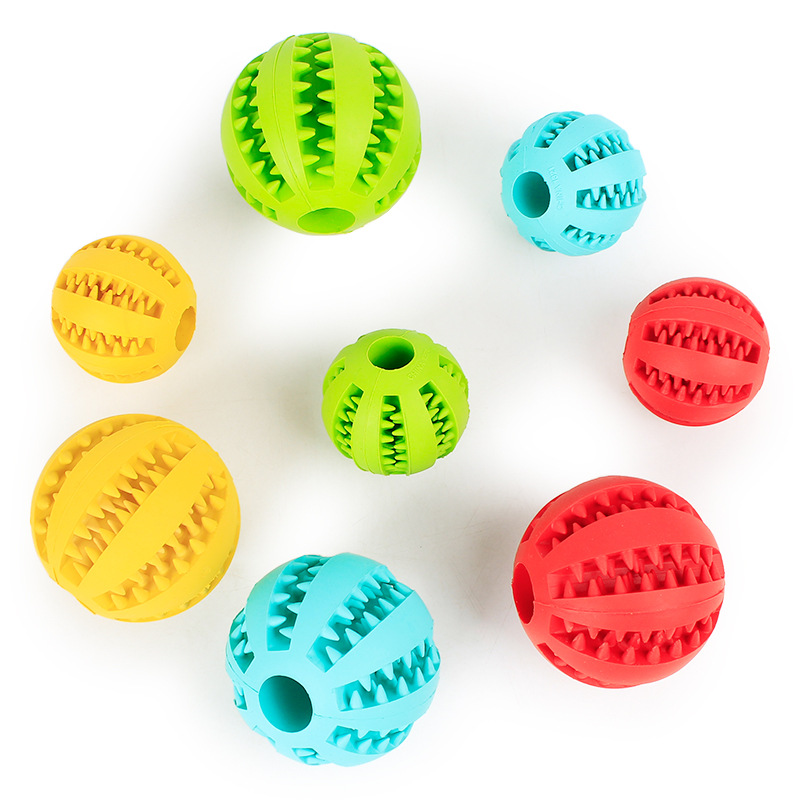 In Stock Wholesale New Bite Cross-Border Pet Toy Milk Flavor Rubber Watermelon Tooth Cleaning Pet Ball