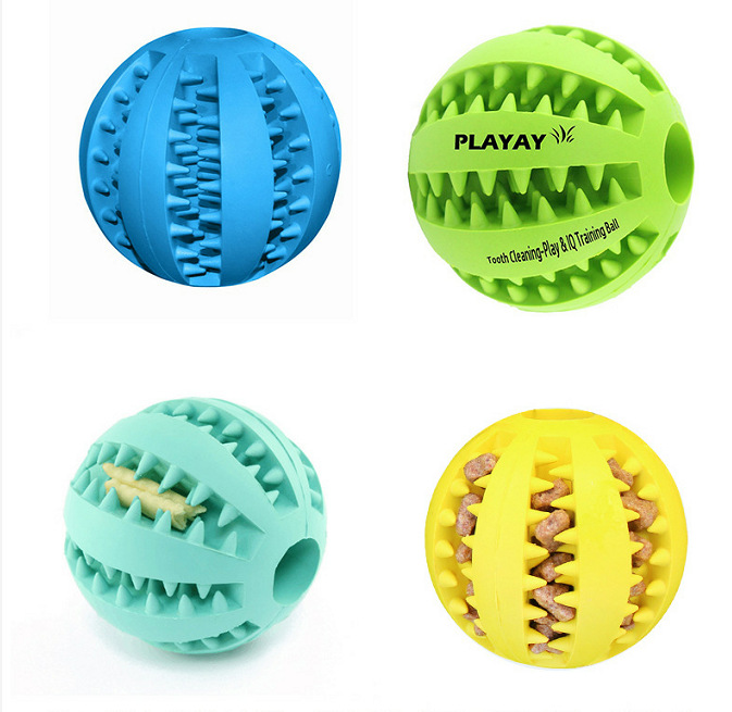 Friends Pet Toys Rubber Watermelon Molar Teeth Toys Pet Chewing Ball Bite-Resistant Tooth Cleaning Ball More Sizes