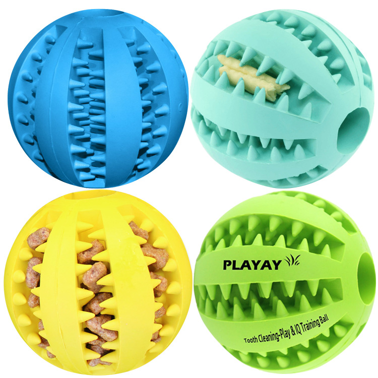 Manufacturer Pet Toy Rubber Bite-Resistant Mint Flavor Molar Tooth Cleaning Watermelon Ball Dog Toy