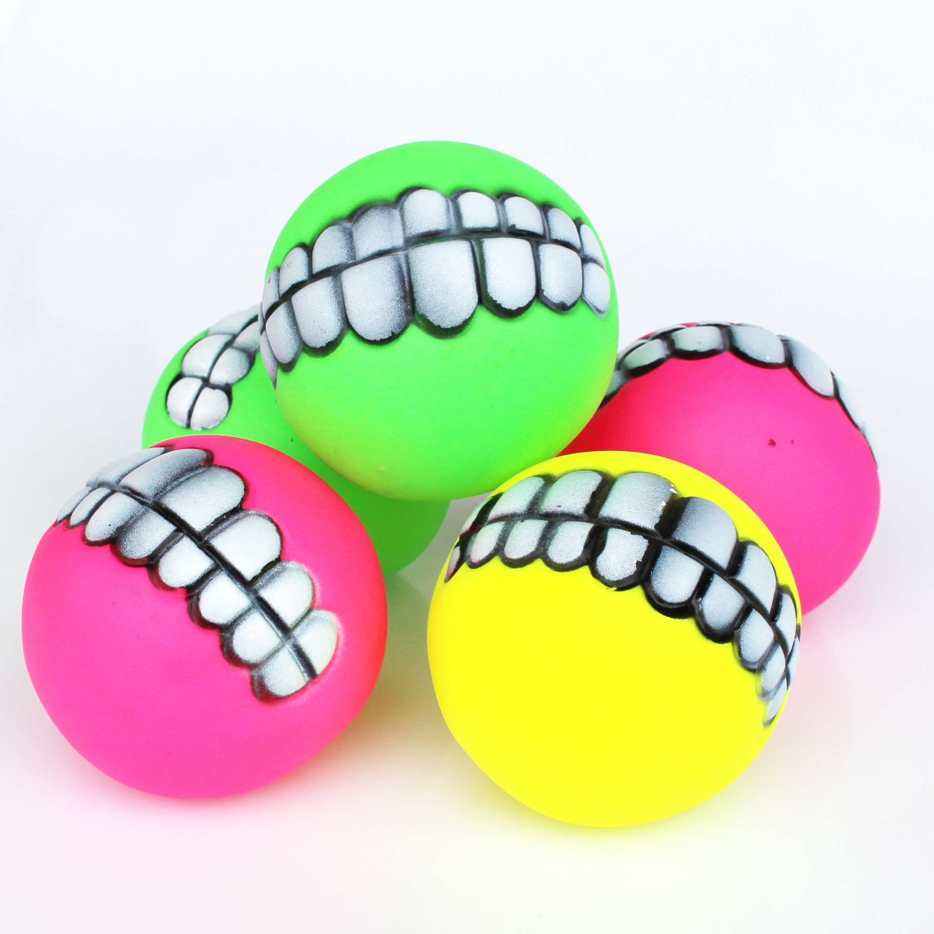 Pet Toy Ball Sound Tooth Ball Dog Bite Sound Toy Vinyl Toy Factory Direct Sales