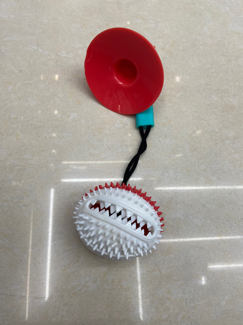 Pet Bite Toy Dog Sucker Drawstring Food Dropping Ball Bite-Resistant Teether Ball Tooth Cleaning Interactive Bell Toy