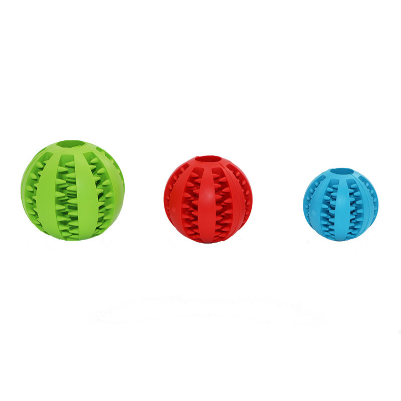Bite-Resistant Molar Pet Toy Dog Tooth Cleaning Toy Ball Rubber Pet Watermelon Toy Ball Wholesale