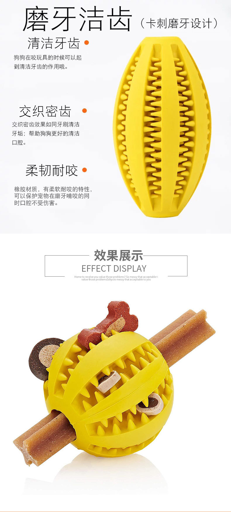 Bite-Resistant Molar Pet Toy Dog Tooth Cleaning Toy Ball Rubber Pet Watermelon Toy Ball Wholesale