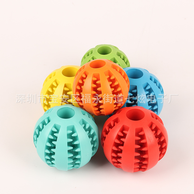 Amazon Hot Pet Toy Molar TPR Watermelon Ball Dog Toy Tooth Cleaning Food Dropping Ball Bite Ball Wholesale