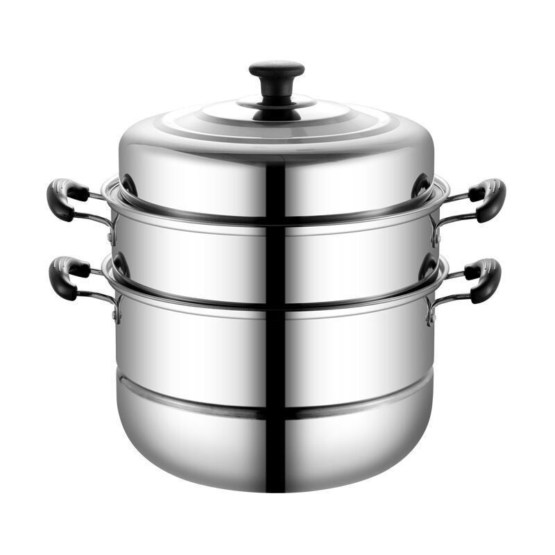Gift, Wholesale Thickened and Extra Thick Stainless Steel Steamer Single Layer Double Layer Two Layer Three Layer Single Grate Double Grate Steamer