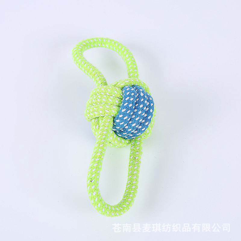 Pet Supplies Toy Bite-Resistant Cotton Rope Toys Molar Clean Tooth Rope Knot Ball Dogs and Cats Toy Set in Stock Wholesale