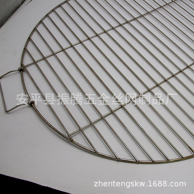 Factory Custom round Edge Disposable Barbecue Mesh Korean Barbecue Net Stainless Steel Mesh Barbecue Grate