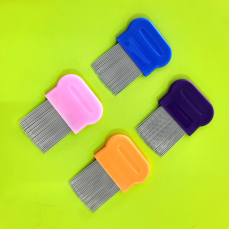 Long Needle Pet Comb Dog Flea Cleaning Comb Stainless-Steel Needle Grate Comb Lice Removal Depulization Dense Gear Comb Stall