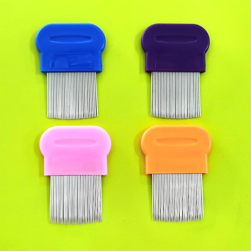 Long Needle Pet Comb Dog Flea Cleaning Comb Stainless-Steel Needle Grate Comb Lice Removal Depulization Dense Gear Comb Stall
