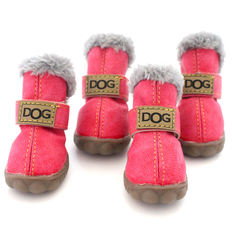 Pet Shoes Dog Thick Snow Boots Warm Teddy Autumn and Winter Shoes VIP Shoes One Piece Dropshipping