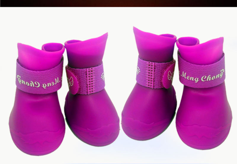 Factory Direct Sales Pet Silicone Rain Boots Anti-Dirty Non-Slip Waterproof Pet Shoes Small Dog Teddy Rain Boots