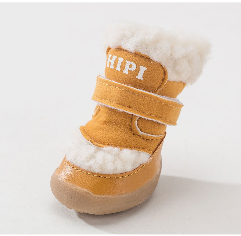New Pet Shoes Winter Thick Cotton Shoes Warm Non-Slip Set of 4 Teddy Bear Small Dogs Dog Shoes