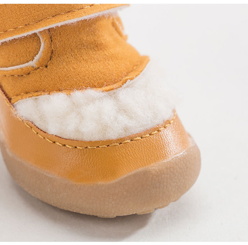New Pet Shoes Winter Thick Cotton Shoes Warm Non-Slip Set of 4 Teddy Bear Small Dogs Dog Shoes