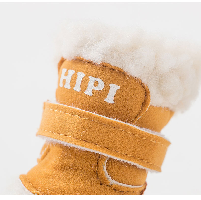 New Pet Shoes Winter Thick Cotton Shoes Warm Non-Slip Set of 4 Teddy Bear Small Dogs Dog Shoes