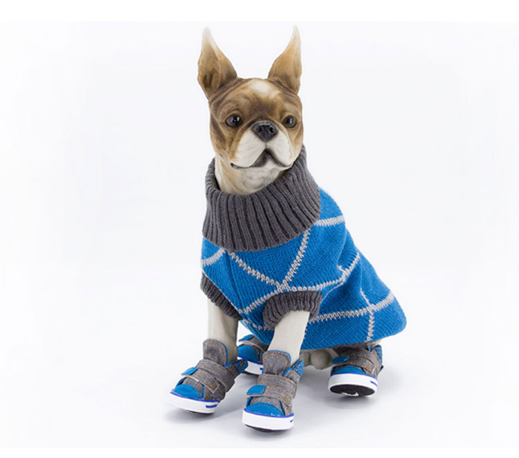 Lanboer blue Boer pet shoes new sports skid resistant canvas shoes small and medium sized dog shoes