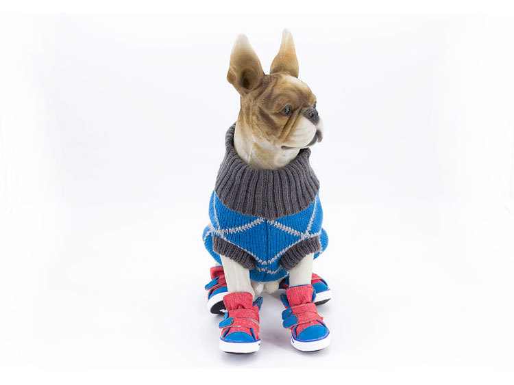 Lanboer blue Boer pet shoes new sports skid resistant canvas shoes small and medium sized dog shoes