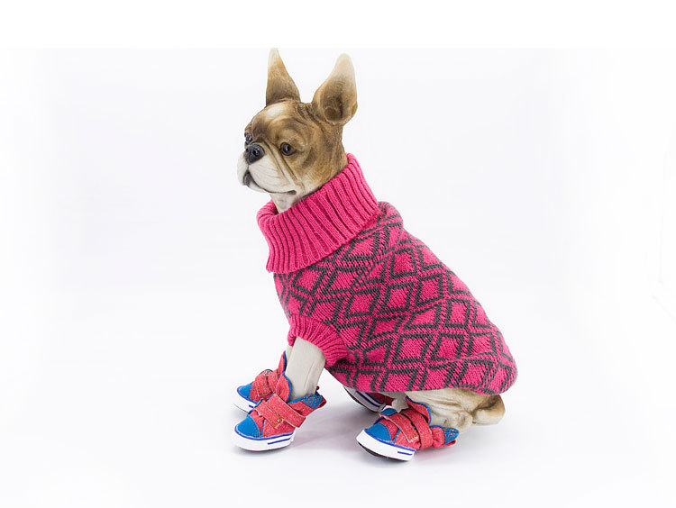 Lanboer blue Boer pet shoes new sports skid resistant canvas shoes small and medium sized dog shoes