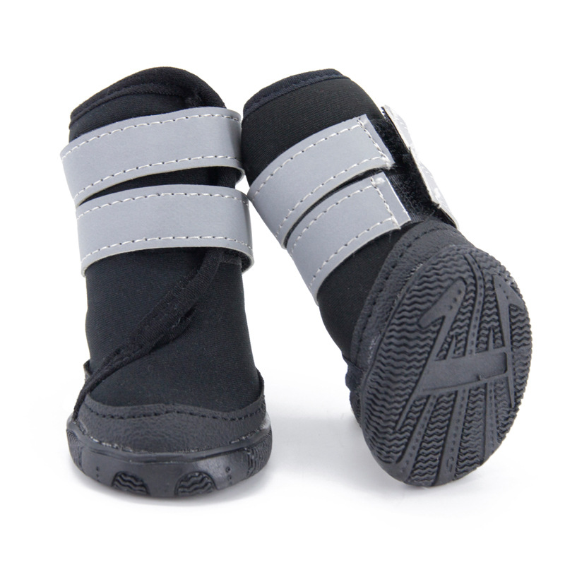 Lanboer blue wave pet shoes reflective pair of dog shoes with dog shoes.
