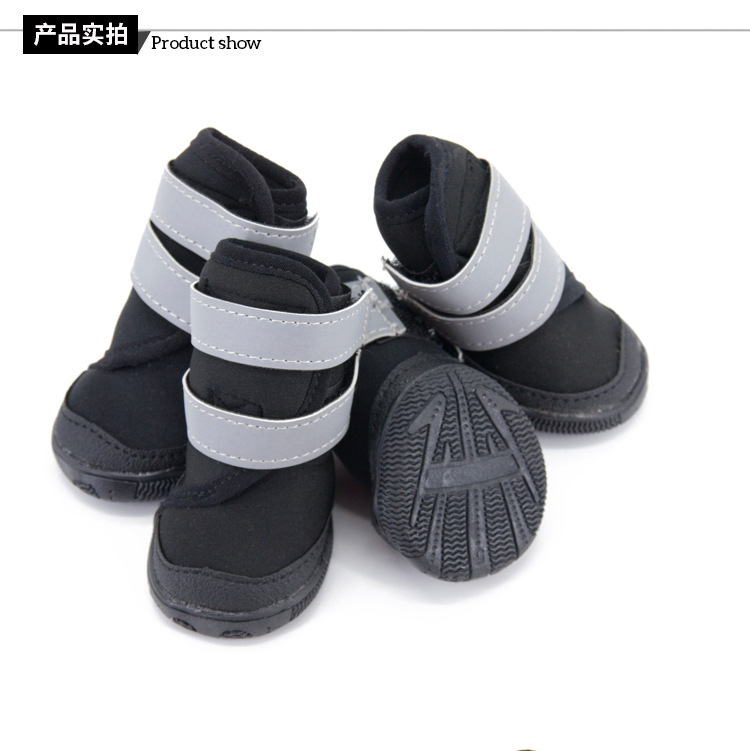 Lanboer blue wave pet shoes reflective pair of dog shoes with dog shoes.