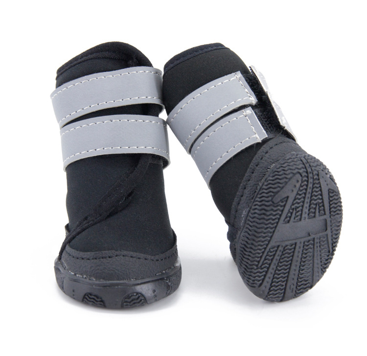 Lanboer blue wave pet shoes reflective pair of dog shoes with dog shoes.