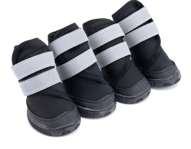 Lanboer blue wave pet shoes reflective pair of dog shoes with dog shoes.