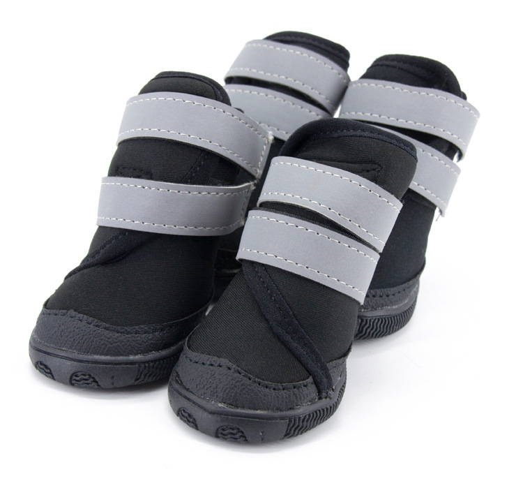 Lanboer blue wave pet shoes reflective pair of dog shoes with dog shoes.