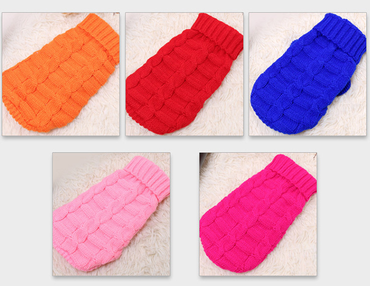 Pet Sweater Wholesale Autumn and Winter Thick Small Size Dog Baby Sweater Puppy Ultra Small Puppy Sweater 10 Colors Pet Sweater Wholesale Autumn and Winter Thick Small Size Dog Baby Sweater Puppy Ultra Small Puppy Sweater 10 Colors
