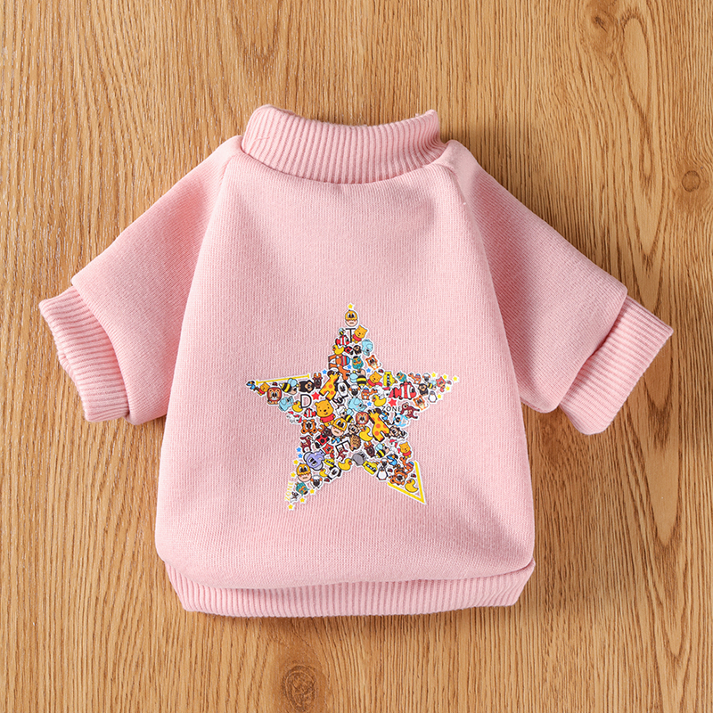 Pet Clothes Dog Autumn and Winter Cartoon Dog Pattern Sweater Polyester Teddy New Pet Clothes Small Pet Supplies Pet Clothes Dog Autumn and Winter Cartoon Dog Pattern Sweater Polyester Teddy New Pet Clothes Small Pet Supplies