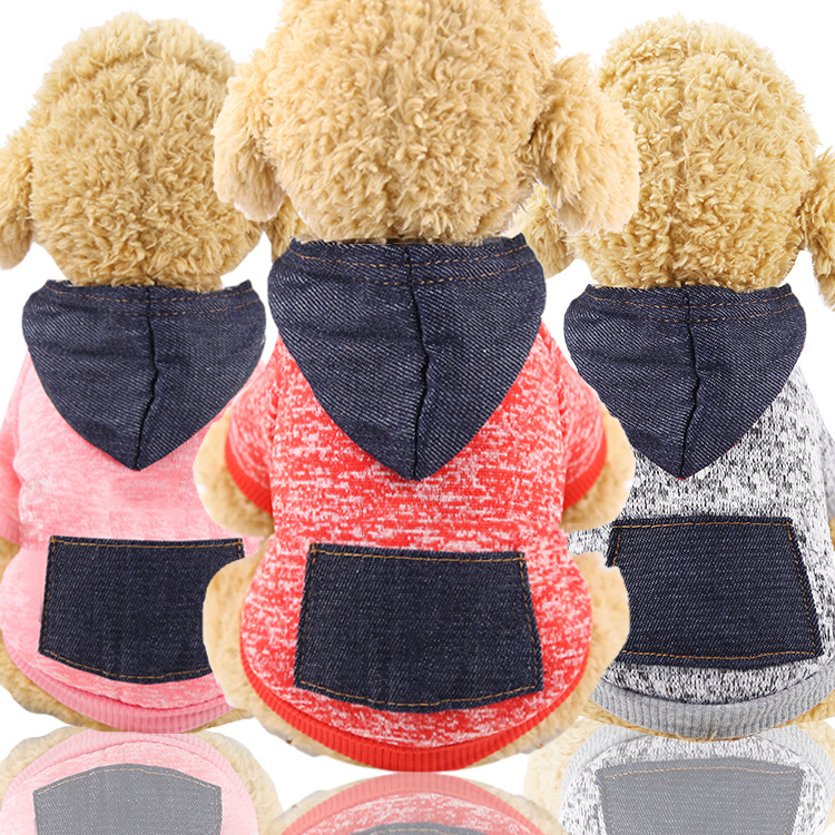 Autumn Winter Sweater Pocket Two-legged Clothes Sporty Pet Clothes Dog Cat Clothes Pet Supplies