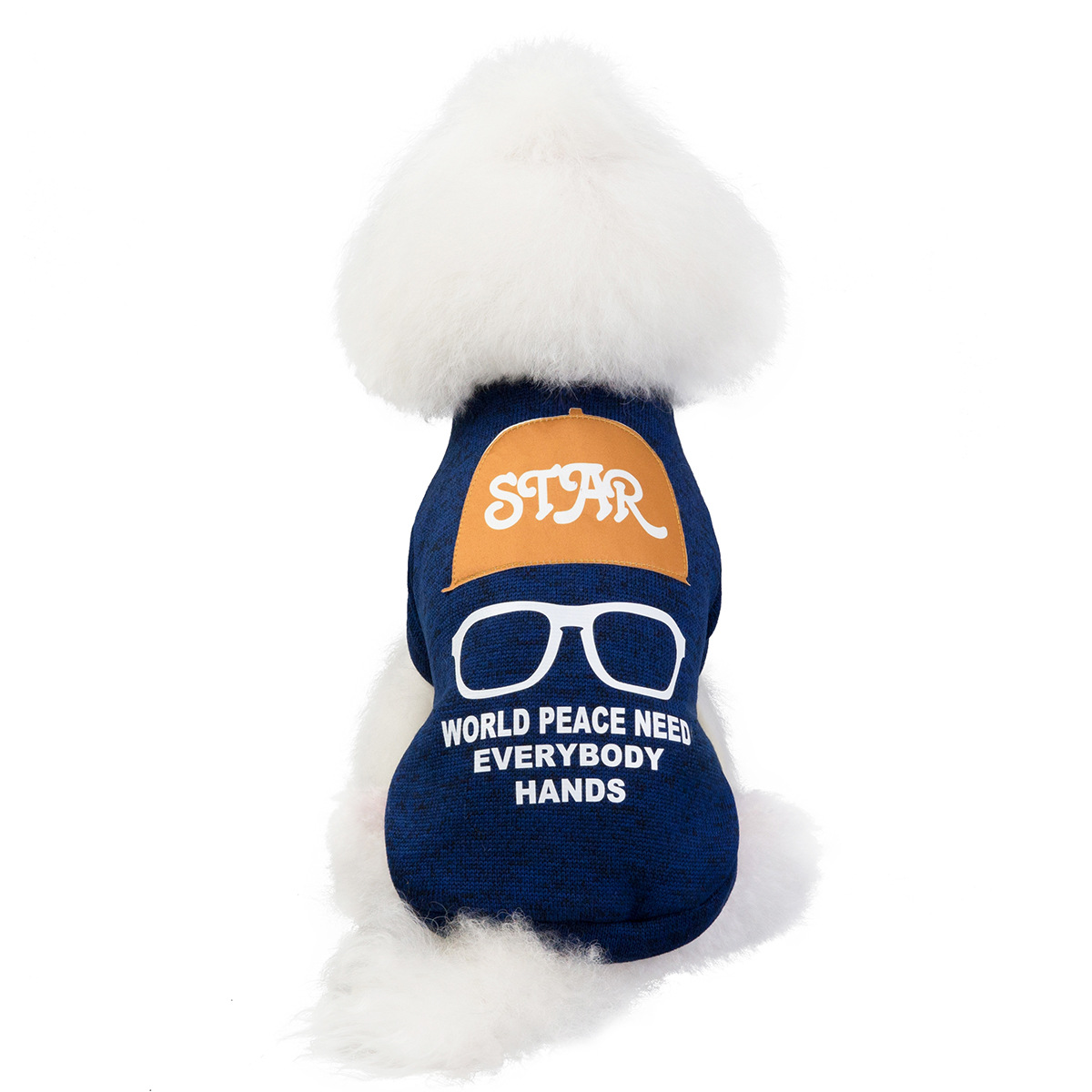 Pet Kitty Dog Clothes Clothing Supplies Teddy Autumn and Winter New Products in Stock Wholesale 19 Hat with Glasses Sweater