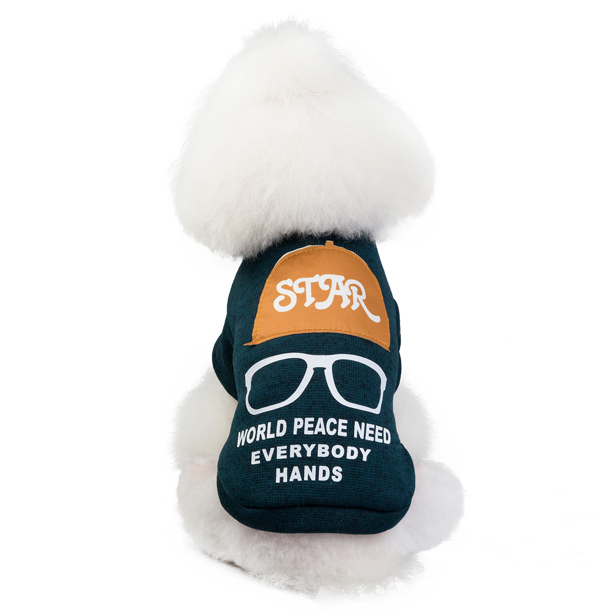 Pet Kitty Dog Clothes Clothing Supplies Teddy Autumn and Winter New Products in Stock Wholesale 19 Hat with Glasses Sweater