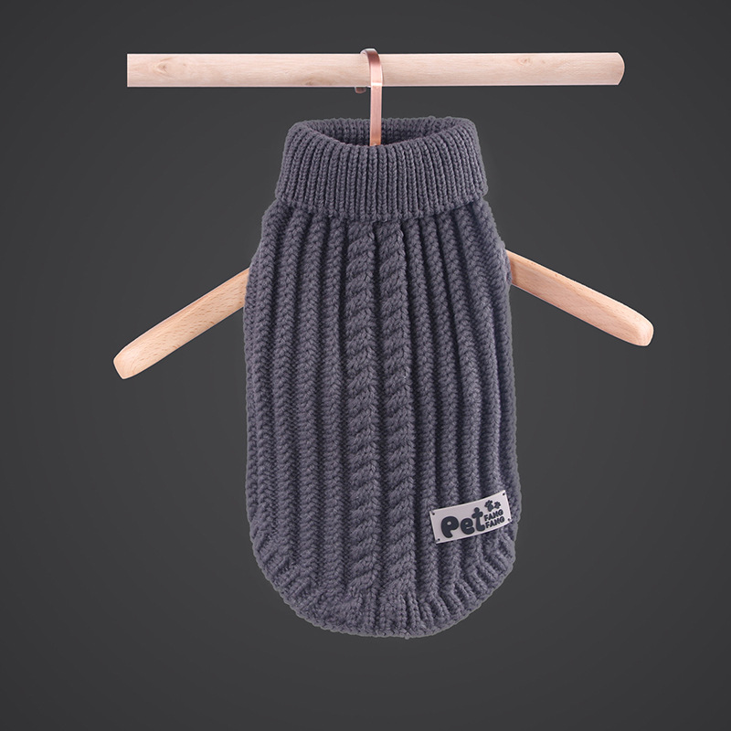 Manufacturers direct autumn and winter thickening pet clothing acrylic dog line coat cat and dog two - legged sweater
