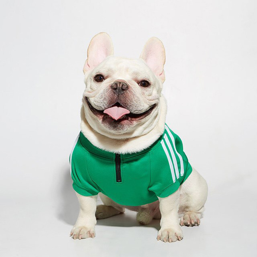 Keji Schenery Fadou Pet Popular Brand Three Bars Dog Pattern Sweater Spoof Autumn and Winter Sports Dog Clothes