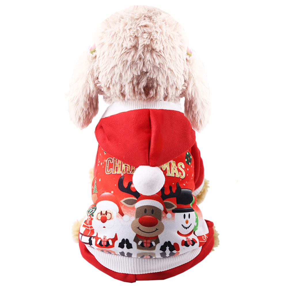 Four Legs Christmas Old Man Snowman Elk Sweater Fleece Clothes Dog Clothes Pet Clothes Cat Autumn and Winter