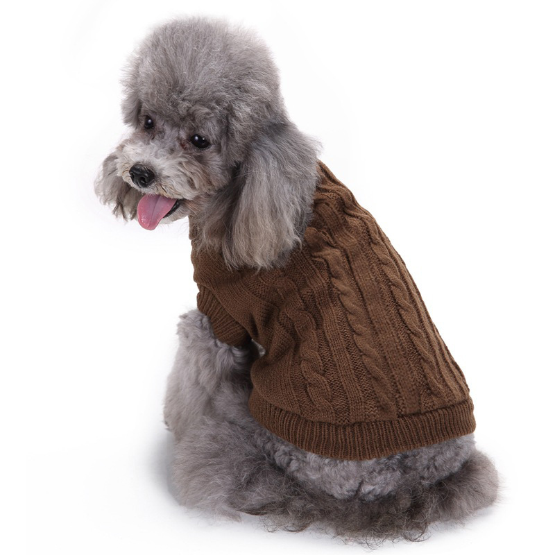 Pet Supplies Dog Clothing Solid Color Pet Dog Dog Sweater Dog Clothes Autumn and Winter Wholesale Pet Supplies Dog Clothing Solid Color Pet Dog Dog Sweater Dog Clothes Autumn and Winter Wholesale
