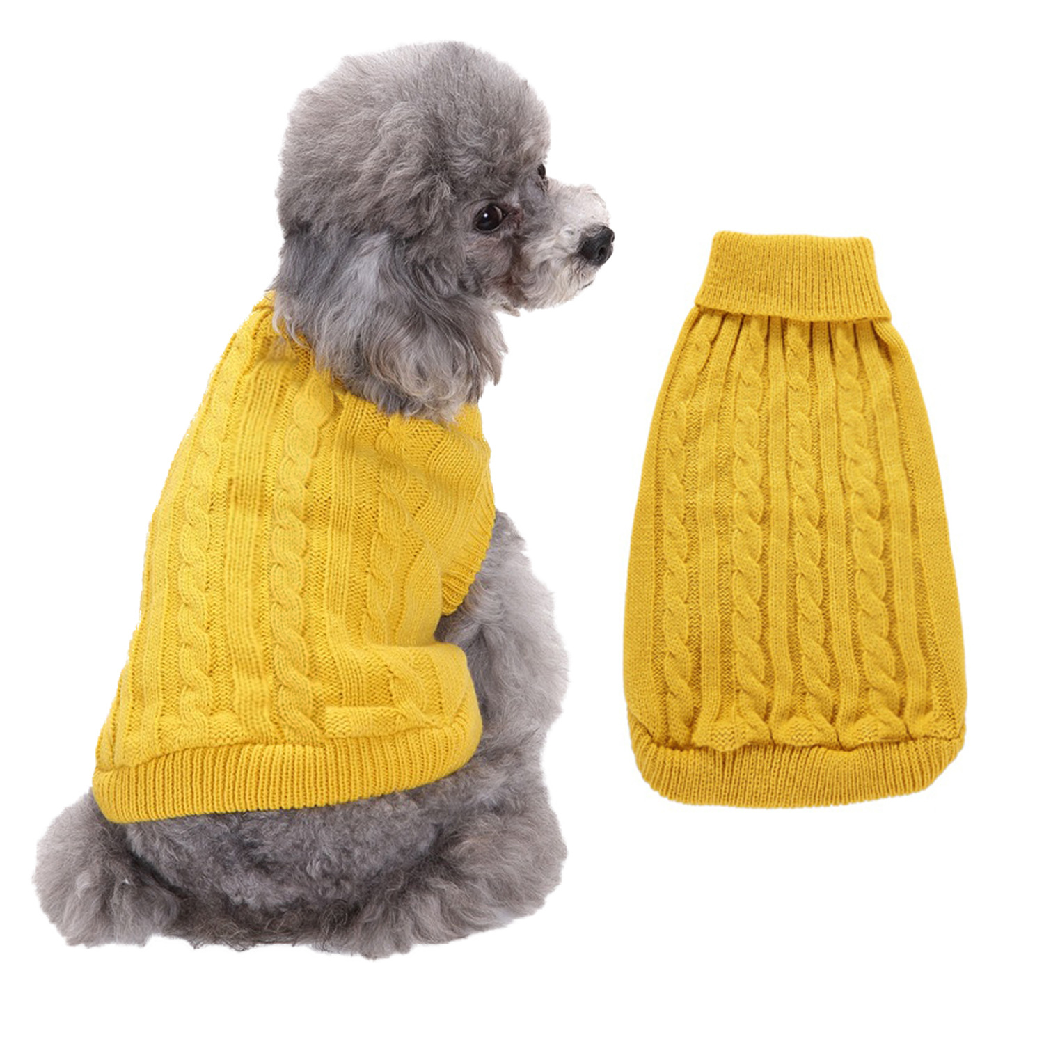 Pet Supplies Dog Clothing Solid Color Pet Dog Dog Sweater Dog Clothes Autumn and Winter Wholesale Pet Supplies Dog Clothing Solid Color Pet Dog Dog Sweater Dog Clothes Autumn and Winter Wholesale