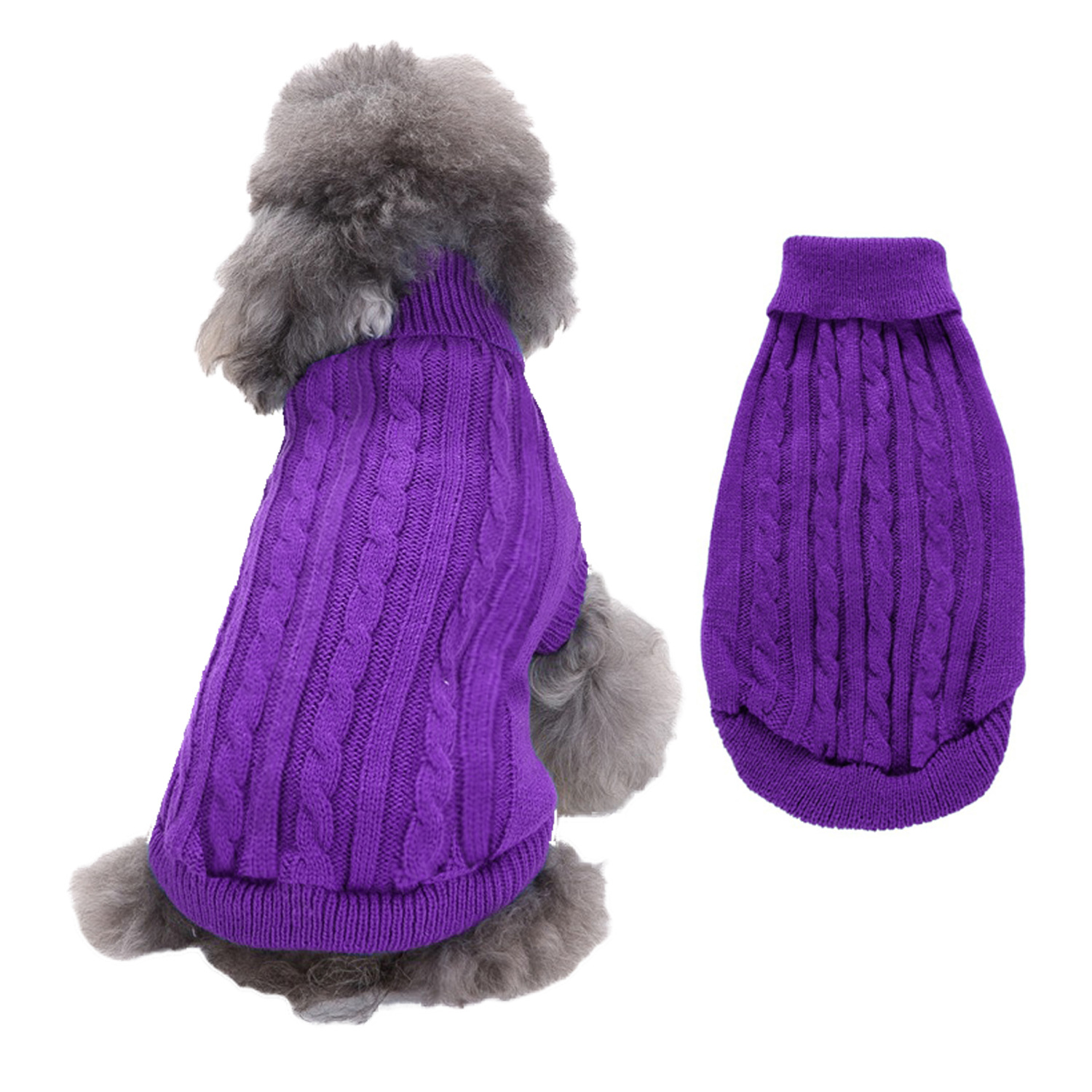 Pet Supplies Dog Clothing Solid Color Pet Dog Dog Sweater Dog Clothes Autumn and Winter Wholesale Pet Supplies Dog Clothing Solid Color Pet Dog Dog Sweater Dog Clothes Autumn and Winter Wholesale