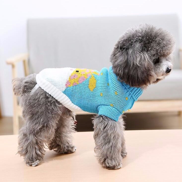 Pet Clothes Dog Sweater Autumn and Winter New Two-Legged Pet Clothes Warm Small Sweater Cat Dog Clothes