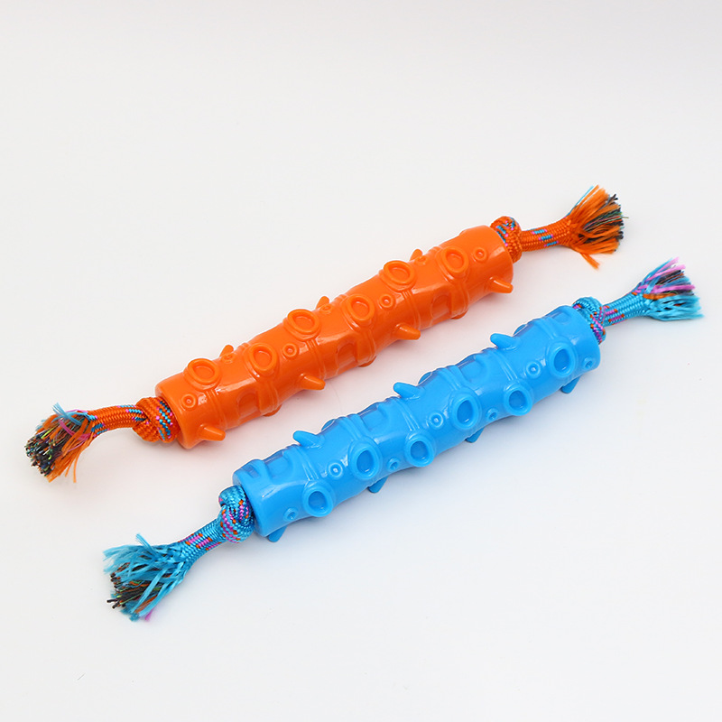 New Cotton Knot Molar Rod Pet TPR Rope Bamboo Toy Pet Dog Toothbrush Tear-Resistant Biting Dog Toy
