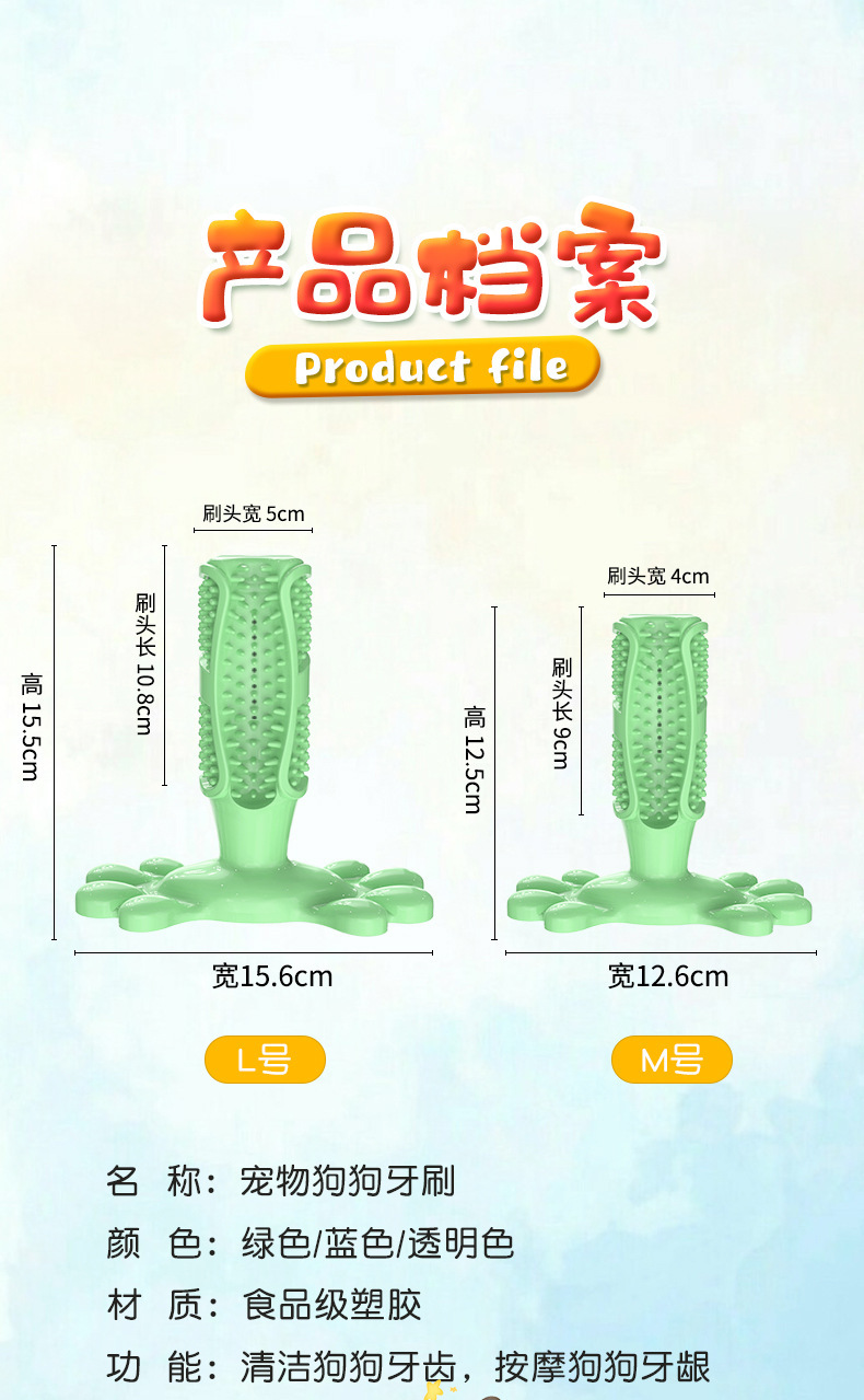 Dog Molar Rod Dog Toothbrush Rubber Toothbrush Bite Toy Tooth Cleaning Pet Supplies