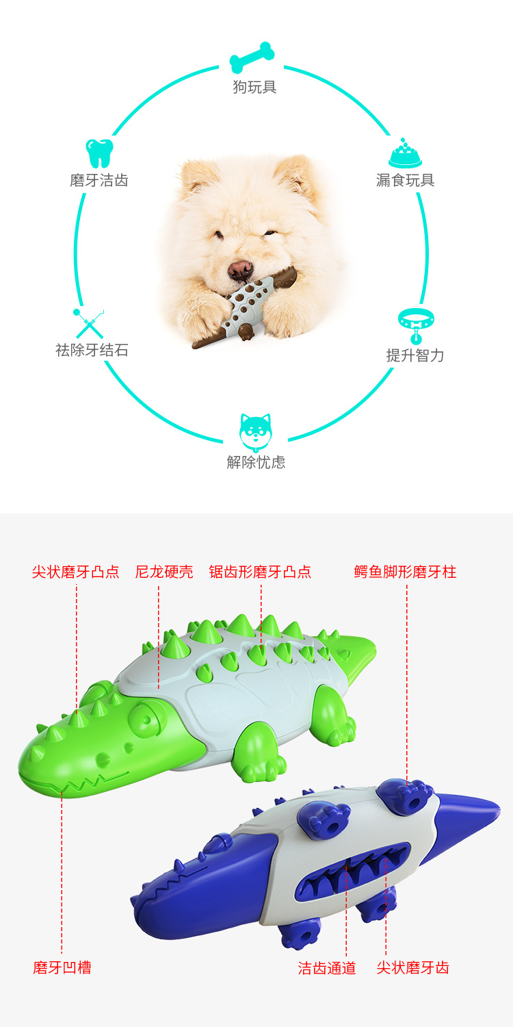 Pet Supplies Factory Home New Hot Amazon Cross-Border Dog Toy Toothbrush Dog Frisbee Molar Rod Food Dropping Ball