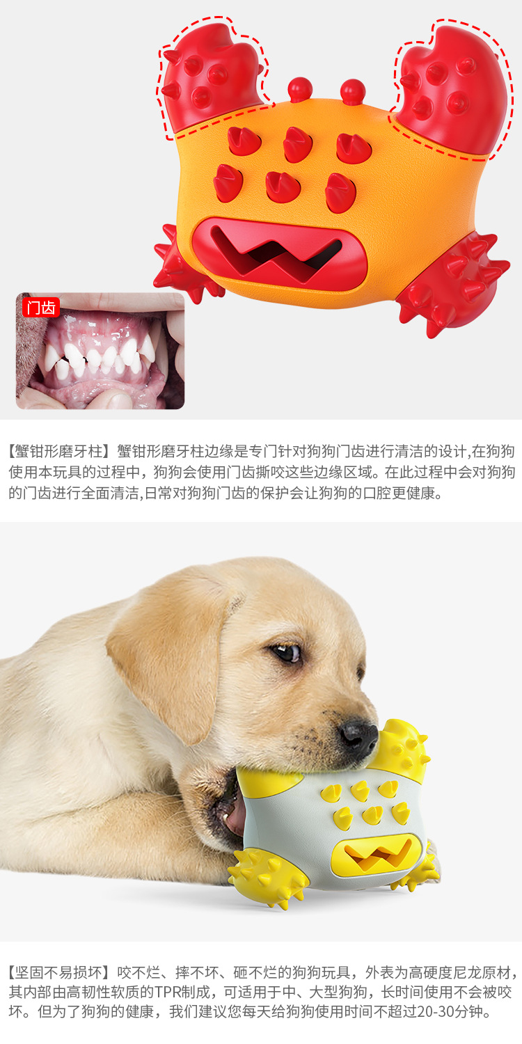 Pet Supplies Factory Home New Hot Amazon Cross-Border Dog Toy Toothbrush Dog Frisbee Molar Rod Food Dropping Ball