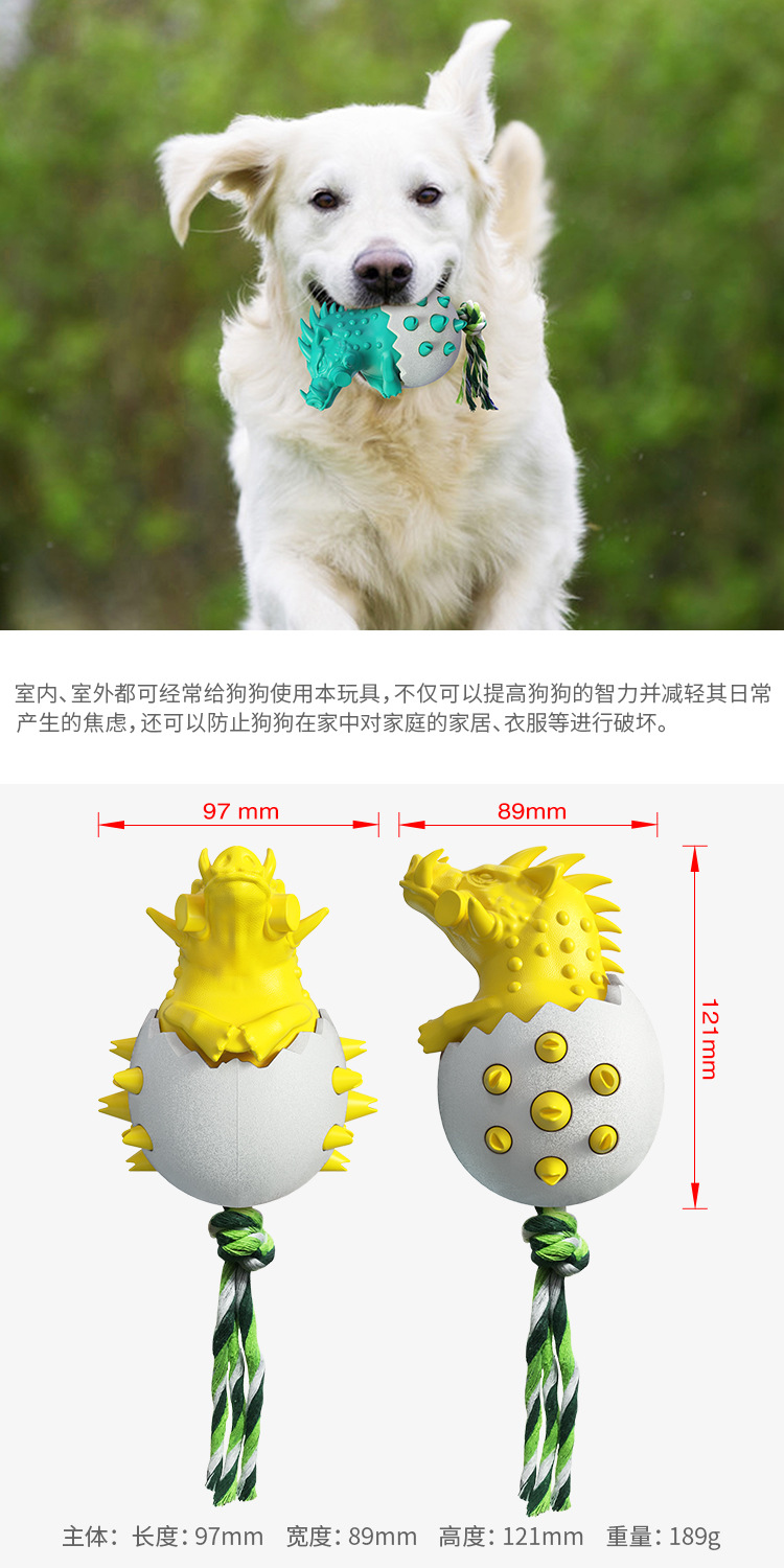 Pet Supplies Factory Home New Hot Amazon Cross-Border Dog Toy Toothbrush Dog Frisbee Molar Rod Food Dropping Ball
