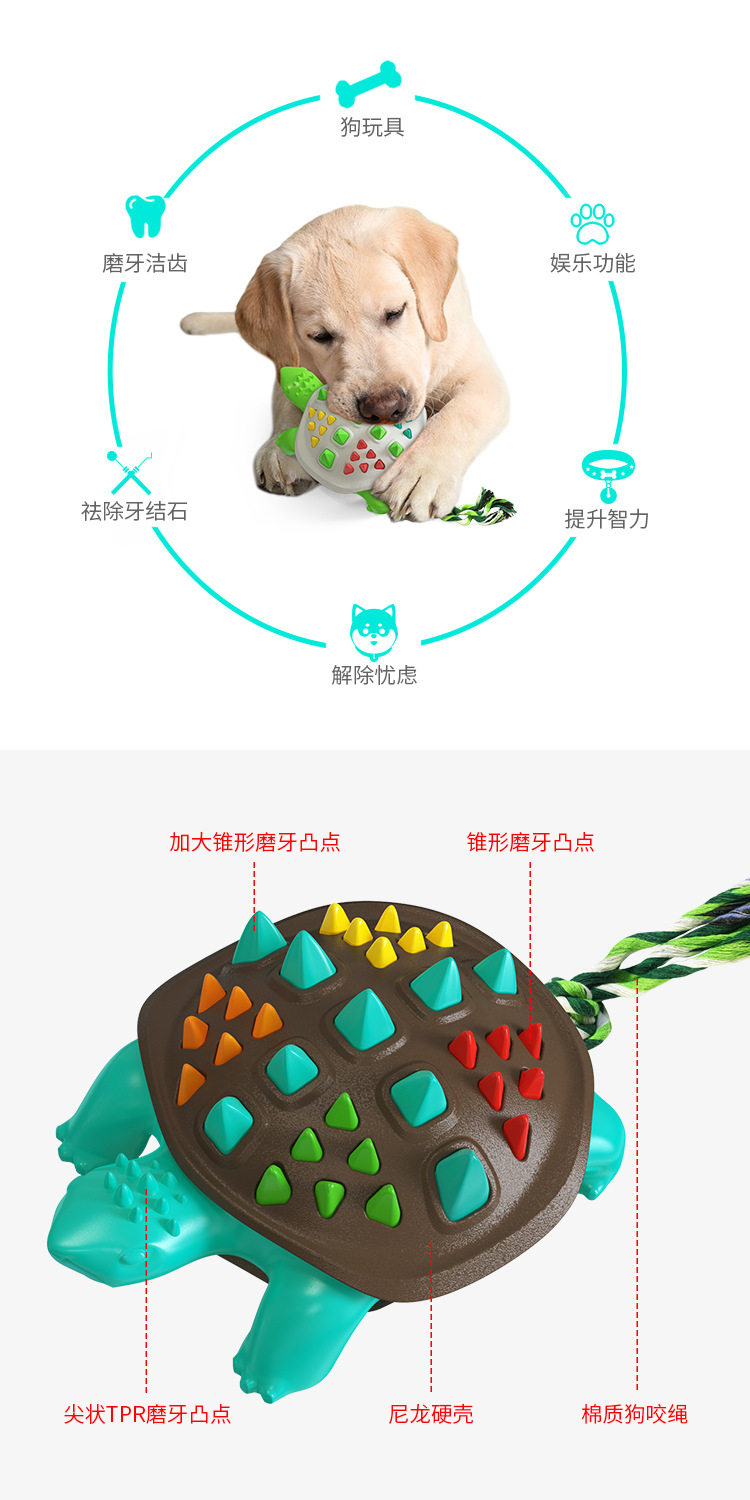 Pet Supplies Factory Home New Hot Amazon Cross-Border Dog Toy Toothbrush Dog Frisbee Molar Rod Food Dropping Ball