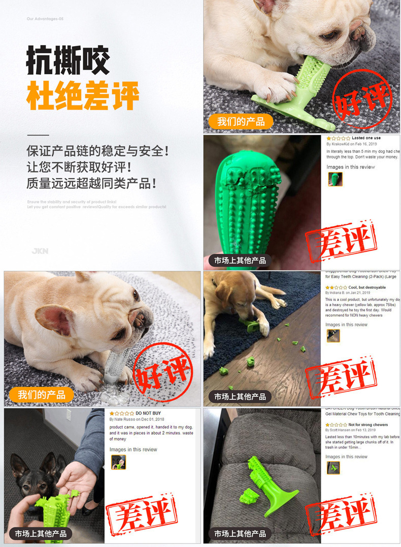 Amazon Hot Dog Toothbrush Dog Molar Rod Pet Supplies Rubber Toothbrush Bite Toy